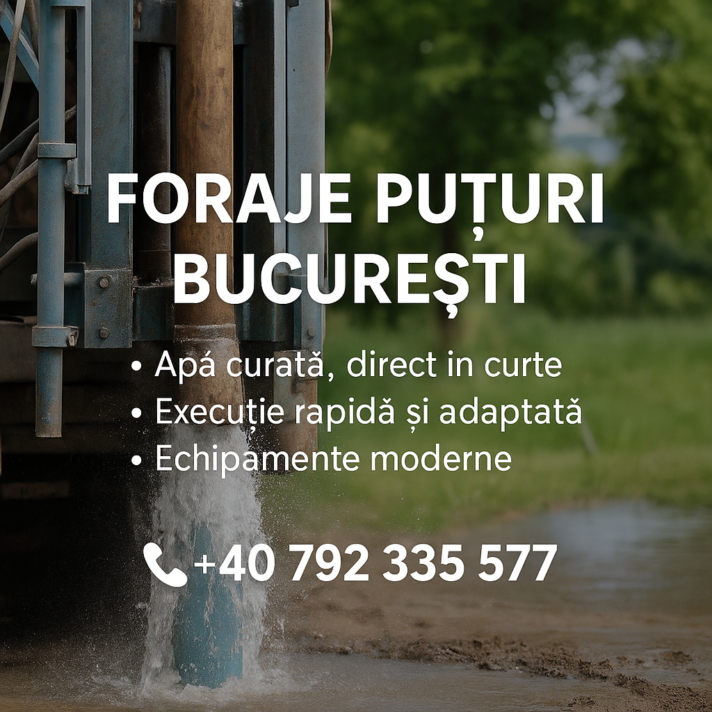 Foraje puțuri București