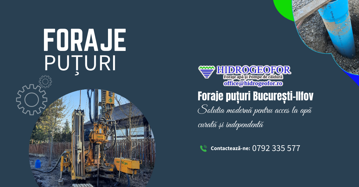 Foraje puțuri București-Ilfov