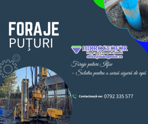 Foraje puțuri Ilfov – soluția pentru o sursă sigură de apă